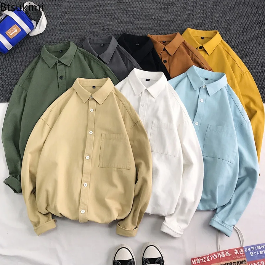 2025 Spring and Autumn 2025 100% Cotton Shirt Men's Long Sleeved Ins Trendy Loose Jacket Inner Wear Casual Workwear Shirt Male 
2025 Spring and Autumn 2025 100% Cotton Shirt Men's Long Sleeved Ins Trendy Loose Jacket Inner Wear Casual Workwear Shirt Male