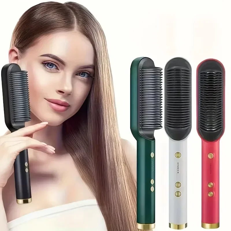 1pc New hair curling brush-innovative hair straightener with built-in curling function, easy to shape and smooth in effect.
1pc New hair curling brush-innovative hair straightener with built-in curling function, easy to shape and smooth in effect.