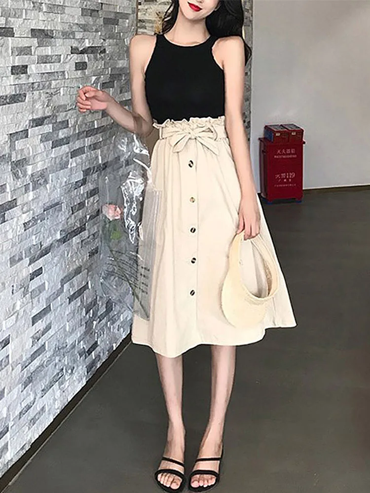 Summer Autumn Skirts Womens 2024 Midi Knee Length Korean Elegant Button High Waist Skirt Female Pleated School Skirt
Summer Autumn Skirts Womens 2024 Midi Knee Length Korean Elegant Button High Waist Skirt Female Pleated School Skirt