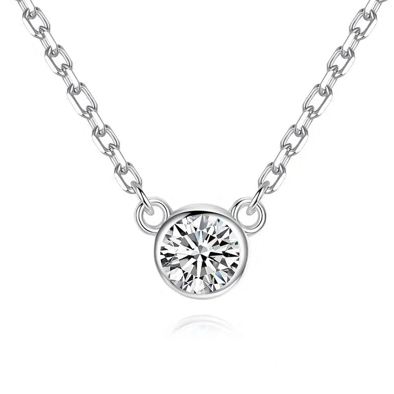 Provence 925 Silver Diamond Pendant 6.5mm Def Vvs Brilliant Round Moissanite With 45cm Necklace For Women Anniversary Gift
Provence 925 Silver Diamond Pendant 6.5mm Def Vvs Brilliant Round Moissanite With 45cm Necklace For Women Anniversary Gift