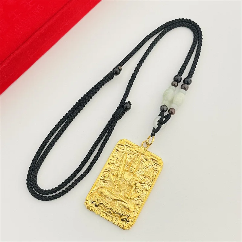 Роскошные ювелирные изделия из настоящего золота 9999 24 карата Sifang Guanyin Tag для мужчин и женщин, одежда золотого бренда, мода
Роскошные ювелирные изделия из настоящего золота 9999 24 карата Sifang Guanyin Tag для мужчин и женщин, одежда золотого бренда, мода