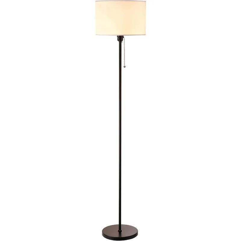 Drum Shade Standing Lamp, Pull Chain Switch, E26 Socket, Modern Minimalist Design
Drum Shade Standing Lamp, Pull Chain Switch, E26 Socket, Modern Minimalist Design