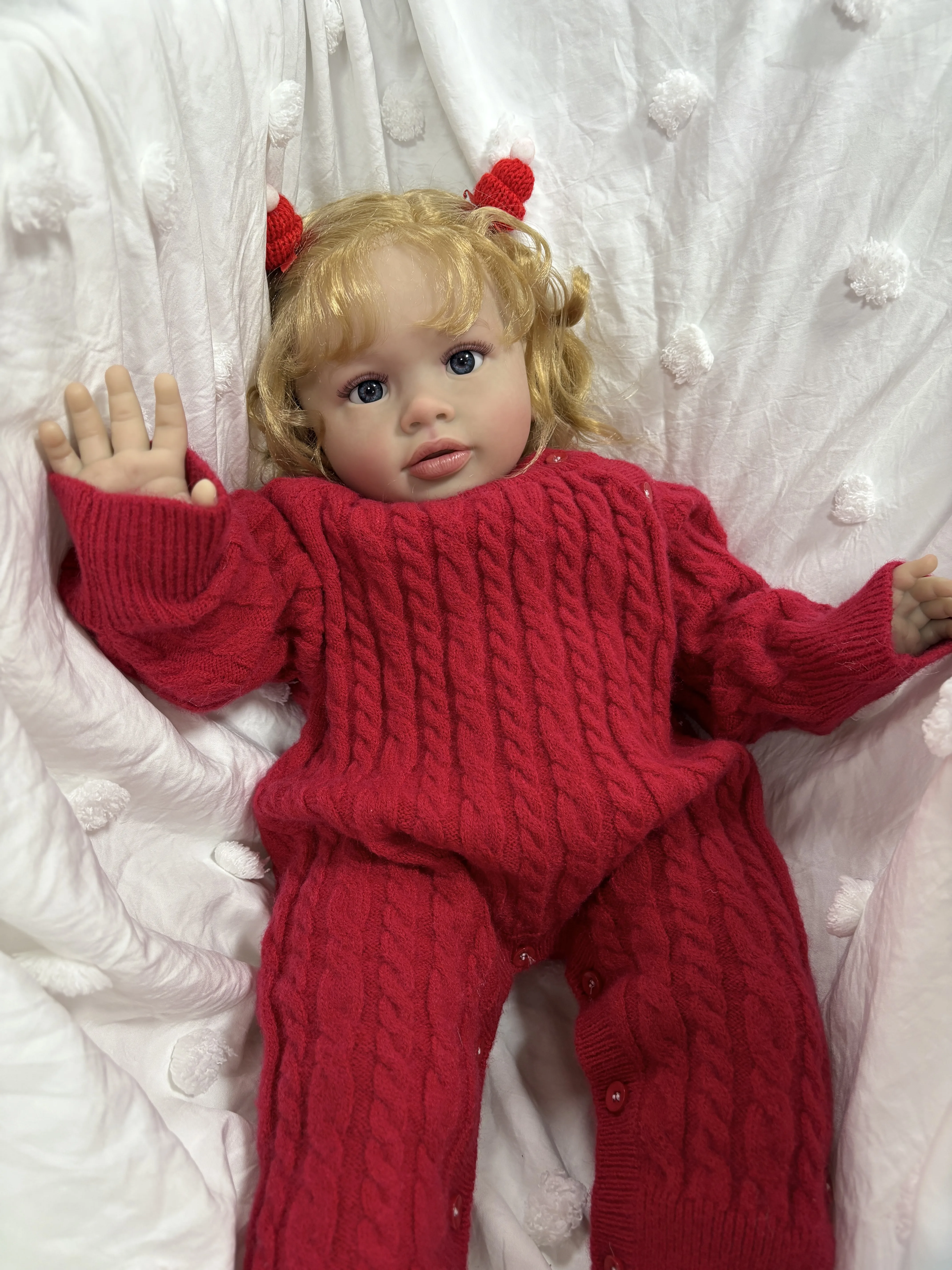 NPK 26 дюймов ручной работы Reborn Pippa для маленьких девочек с вьющимися волосами Реалистичная детская такая же как фотография 3D-кожа с ручной росписью и видимыми венами
NPK 26 дюймов ручной работы Reborn Pippa для маленьких девочек с вьющимися волосами Реалистичная детская такая же как фотография 3D-кожа с ручной росписью и видимыми венами