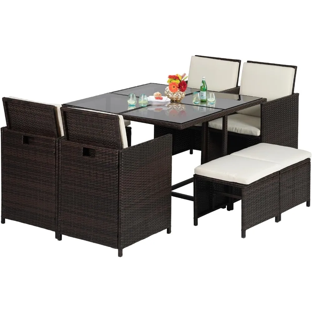 Patio Table and Chairs Set Outdoor Patio Furniture Set Patio Dining Sets 9 Pieces Space Saving Outdoor Dining Set with 4 Chairs
Patio Table and Chairs Set Outdoor Patio Furniture Set Patio Dining Sets 9 Pieces Space Saving Outdoor Dining Set with 4 Chairs