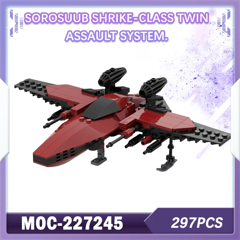 297 шт. НОВАЯ штурмовая система DIY Sorosuub Shrike класса Twin. Набор кирпичей модели строительного блока, креативные подарки MOC-227245 
297 шт. НОВАЯ штурмовая система DIY Sorosuub Shrike класса Twin. Набор кирпичей модели строительного блока, креативные подарки MOC-227245