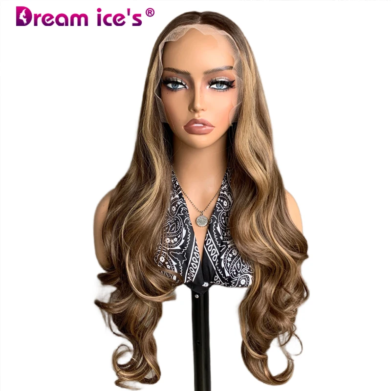 13x4 Lace Front Wig Brown Light Blonde Platinum Long Body Wave Middle Part Wigs Cosplay Natural Heat Resistant Synthetic Wigs
13x4 Lace Front Wig Brown Light Blonde Platinum Long Body Wave Middle Part Wigs Cosplay Natural Heat Resistant Synthetic Wigs