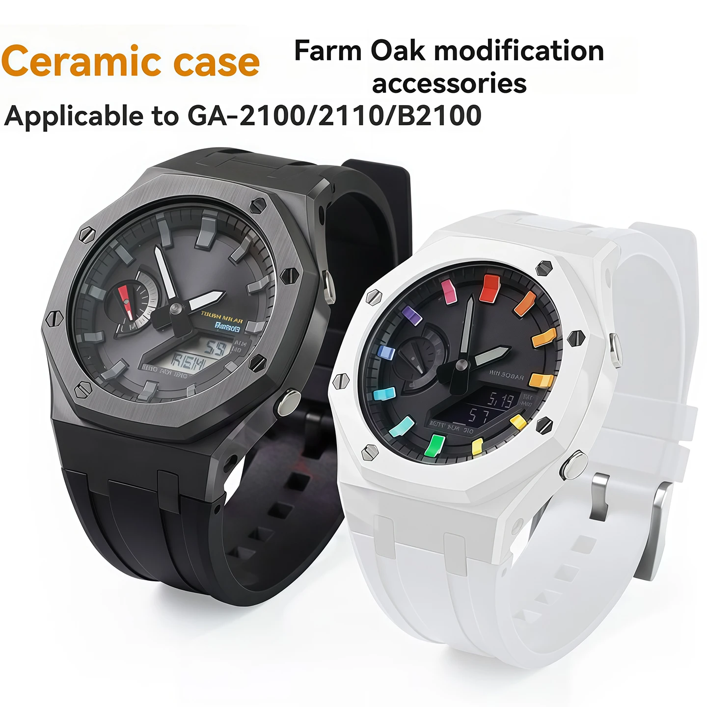 GA-2100 B2100 GA2110 Modified Nylon strap+Ceramic case For Casio G-SHOCK GA2100/GA2110 Series Fluorine rubber watchband men's
GA-2100 B2100 GA2110 Modified Nylon strap+Ceramic case For Casio G-SHOCK GA2100/GA2110 Series Fluorine rubber watchband men's