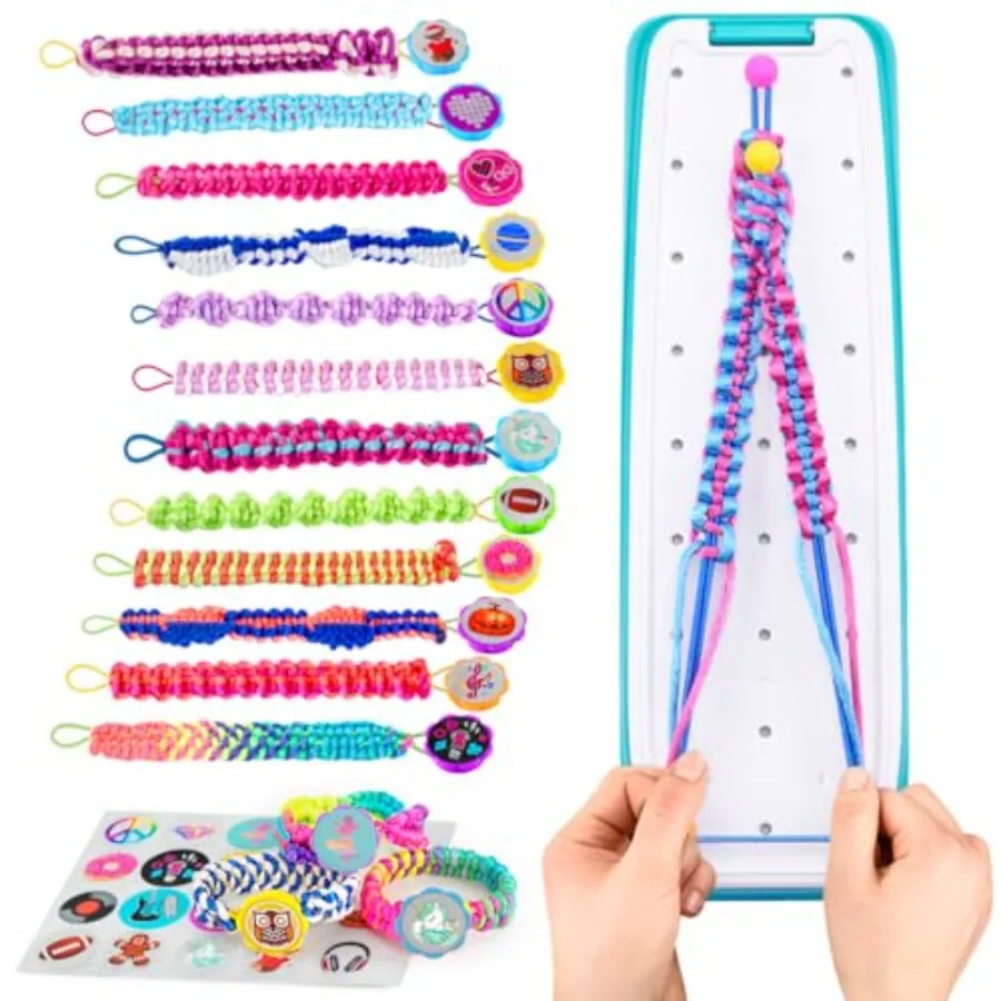 Friendship Bracelet Making Kit for Girls - Cool Arts and Crafts Toys for 6 7 8 9 10 11 12 Years Old, Bracelet String and Reward
Friendship Bracelet Making Kit for Girls - Cool Arts and Crafts Toys for 6 7 8 9 10 11 12 Years Old, Bracelet String and Reward
