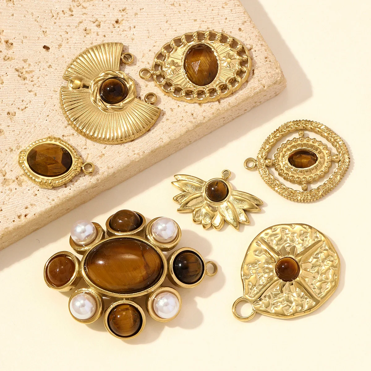 3Pcs/Lot Stainless Steel Flower Leaf Charms Natural Stone Necklace Pendants For DIY Making Fashion Jewelry Accessory Wholesale
3Pcs/Lot Stainless Steel Flower Leaf Charms Natural Stone Necklace Pendants For DIY Making Fashion Jewelry Accessory Wholesale