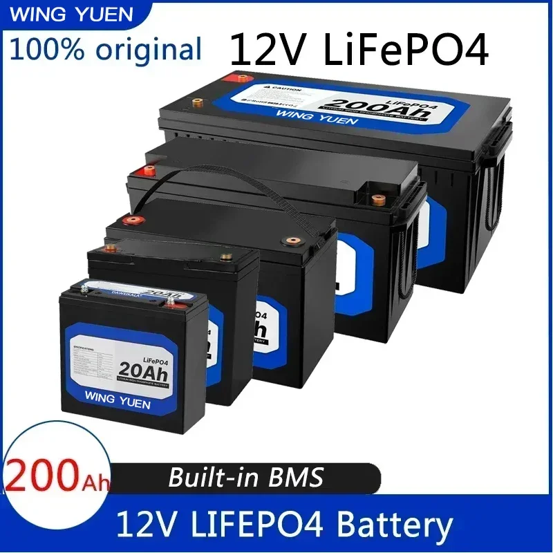 New 12V 20Ah 50Ah 100Ah 150Ah 200Ah LiFePo4 Battery Pack Lithium Iron Phosphate Batteries Built-in BMS For Solar Boat No Tax
New 12V 20Ah 50Ah 100Ah 150Ah 200Ah LiFePo4 Battery Pack Lithium Iron Phosphate Batteries Built-in BMS For Solar Boat No Tax