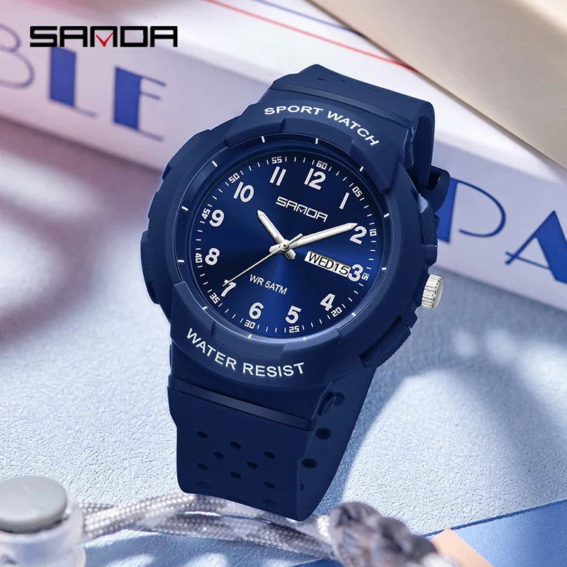 SANDA junior high school students small fresh fashionable simple quartz watch sports waterproof silent dual calendar watch
SANDA junior high school students small fresh fashionable simple quartz watch sports waterproof silent dual calendar watch