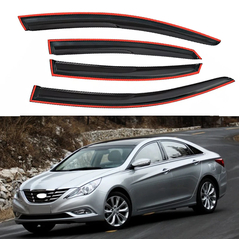 For Hyundai Sonata 4-Door Sedan 2015-2019 Wind Deflectors Tinted 4pcs Set with Channel 1.5MM Thick Rain Guards
For Hyundai Sonata 4-Door Sedan 2015-2019 Wind Deflectors Tinted 4pcs Set with Channel 1.5MM Thick Rain Guards