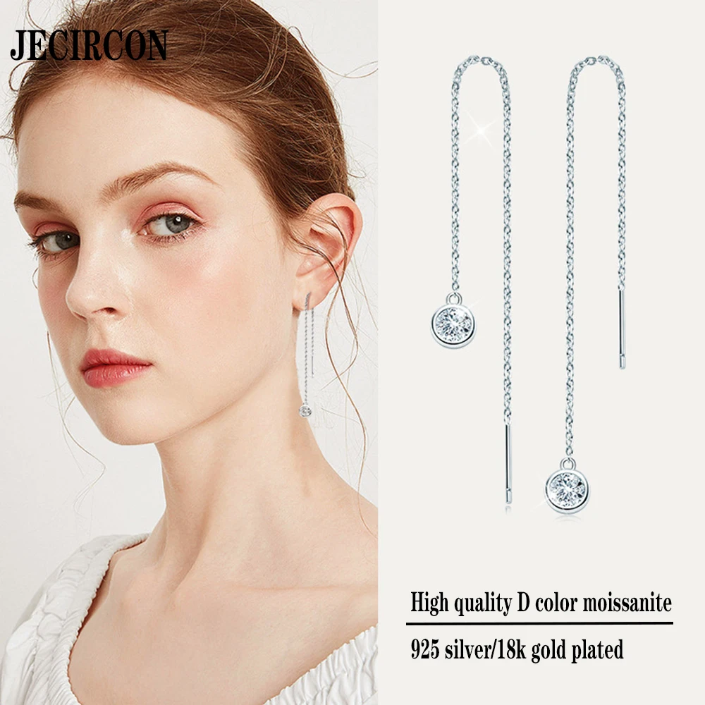 JECIRCON Japanese and Korean Light Luxury High-end Tassel Earrings for Women Temperament Moissanite 925 Sterling Silver Earrings
JECIRCON Japanese and Korean Light Luxury High-end Tassel Earrings for Women Temperament Moissanite 925 Sterling Silver Earrings