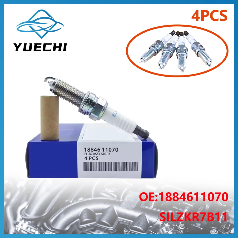 NEW 4PCS 18846-11070 Iridium Spark Plug For Hyundai Sonata 8 Elantra Gensis Santa Fe Tucson Acura SILZKR7B11 1884611070
NEW 4PCS 18846-11070 Iridium Spark Plug For Hyundai Sonata 8 Elantra Gensis Santa Fe Tucson Acura SILZKR7B11 1884611070