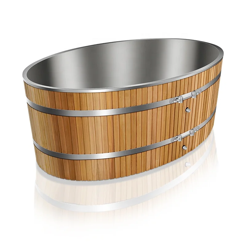 Ice Bath Manufacturer Wooden Oval Shape Large Cedar Ice Bath Outdoor Cold Plunge Stainless Steel Inner Liner Barrel Tub
Ice Bath Manufacturer Wooden Oval Shape Large Cedar Ice Bath Outdoor Cold Plunge Stainless Steel Inner Liner Barrel Tub