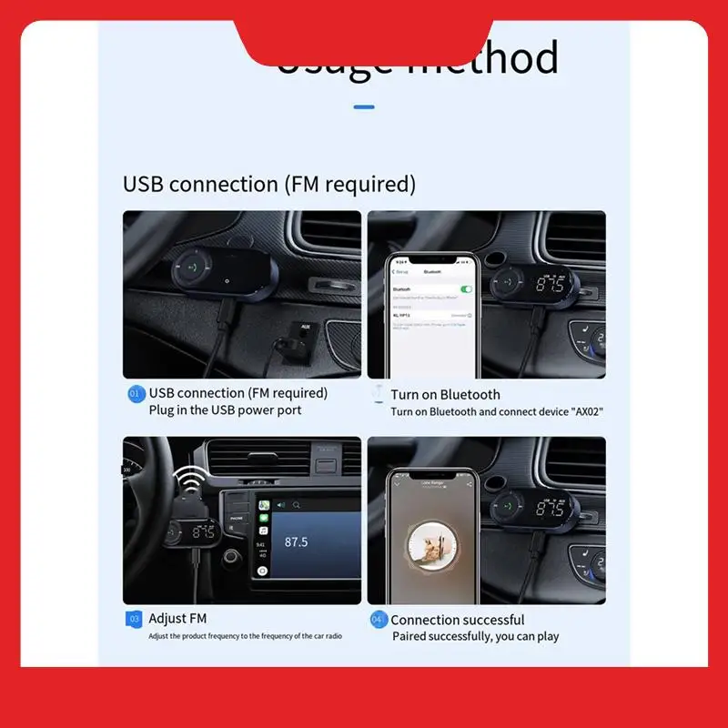 Bluetooth 5.3 Car Adapter Car Fm Receiver AUX Car Bluetooth Audio Receiver Fine Workmanship
Bluetooth 5.3 Car Adapter Car Fm Receiver AUX Car Bluetooth Audio Receiver Fine Workmanship