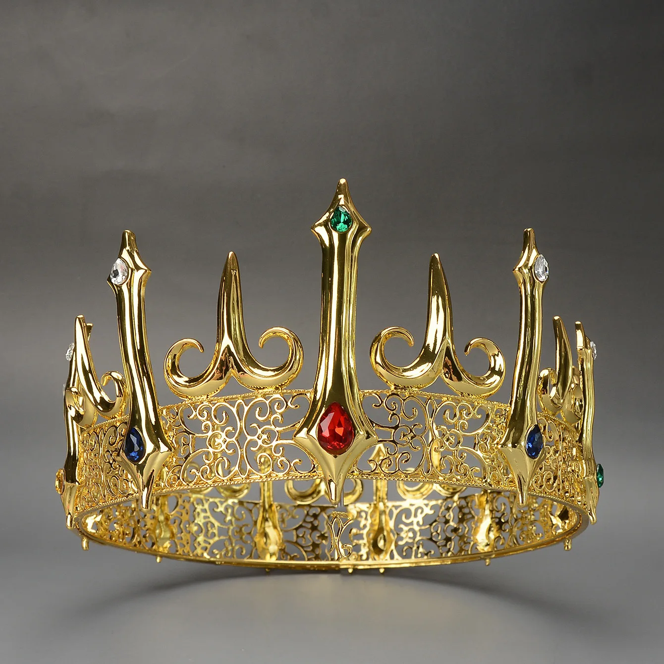 W17xH10cm New Vintage Royal King and Prince Crown Man Performance and Stage Accessories Hair Ornaments Headpieces Party Props
W17xH10cm New Vintage Royal King and Prince Crown Man Performance and Stage Accessories Hair Ornaments Headpieces Party Props