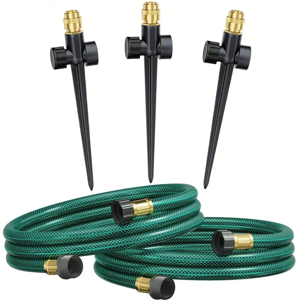 Above Ground Irrigation Garden Sprinkler System, Metal Adjustable Lawn Sprinkler Set, 360 Degree Large Area Coverage Irrigation
Above Ground Irrigation Garden Sprinkler System, Metal Adjustable Lawn Sprinkler Set, 360 Degree Large Area Coverage Irrigation