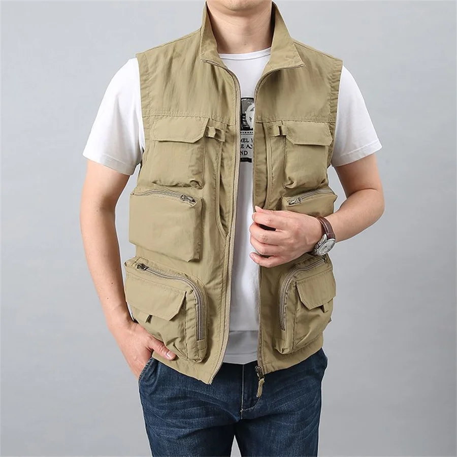 Spring Men's Multi-Pocket Vest Casual Sleeveless Jacket Men Hiking Fishing Photography Cargo Tool Waistcoat Workwear 5XL 6XL
Spring Men's Multi-Pocket Vest Casual Sleeveless Jacket Men Hiking Fishing Photography Cargo Tool Waistcoat Workwear 5XL 6XL