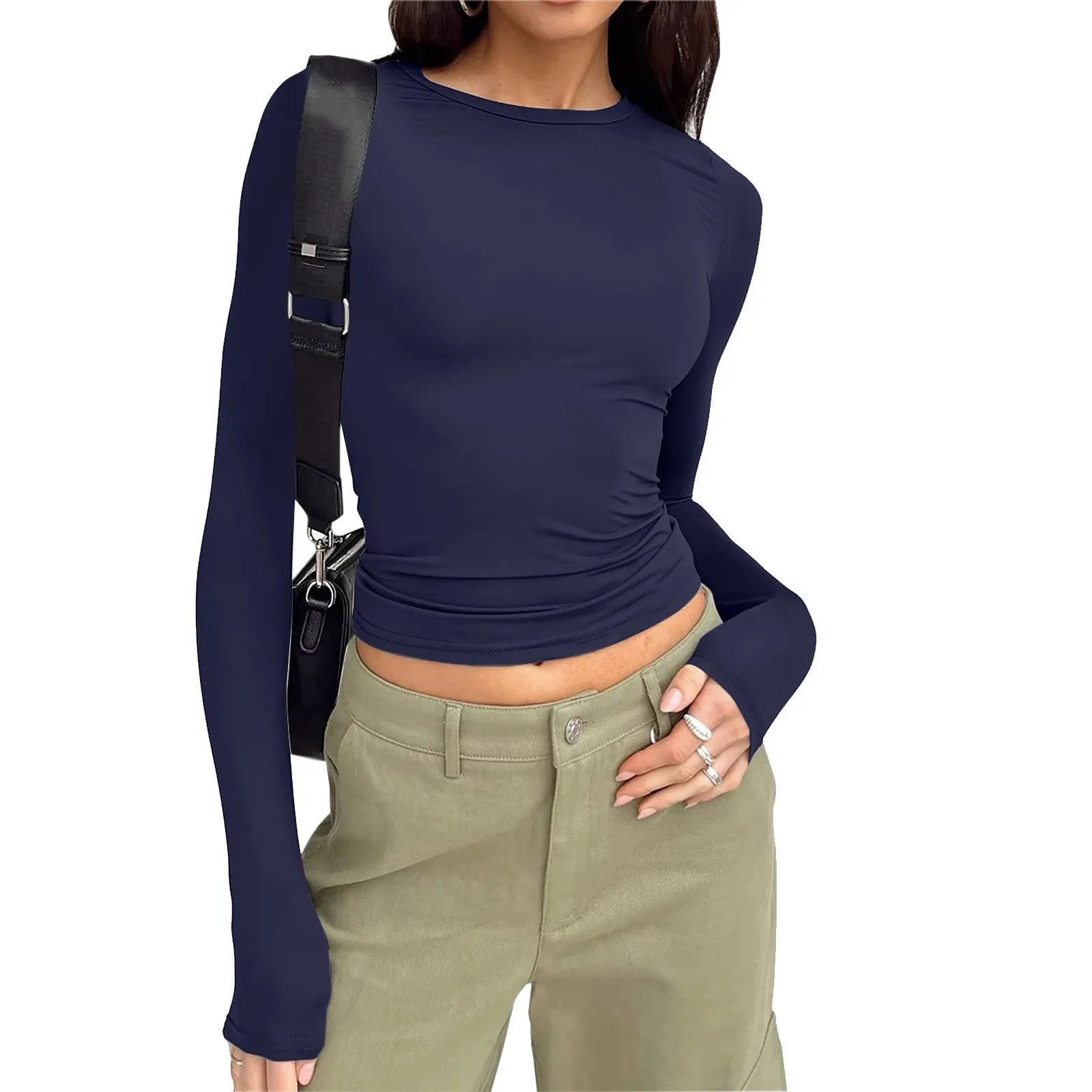 Women Long Sleeve T Shirt Spring Autumn Solid Slim Fit Casual Shirts Female Pullovers Basic Tee Y2k Clothes Streetwear Crop Tops
Women Long Sleeve T Shirt Spring Autumn Solid Slim Fit Casual Shirts Female Pullovers Basic Tee Y2k Clothes Streetwear Crop Tops