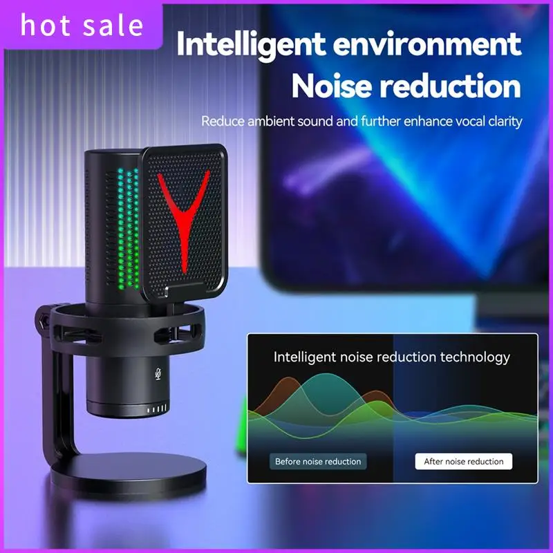 ELEC-Gaming Microphone Professional Condenser Microphone RGB USB Wired Mic For PC Laptop Computer Podcast Gamer Karaoke
ELEC-Gaming Microphone Professional Condenser Microphone RGB USB Wired Mic For PC Laptop Computer Podcast Gamer Karaoke