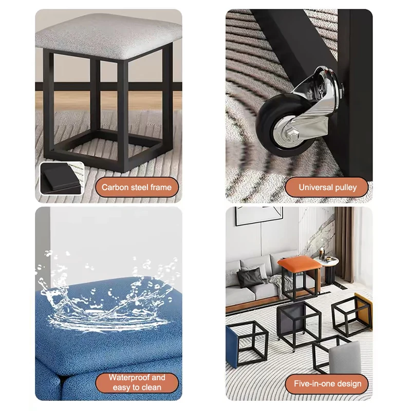 Rubik Cube Multi-functional Metal Chair 5 in 1 Stool Cube Foldable Ottoman Storage Box
Rubik Cube Multi-functional Metal Chair 5 in 1 Stool Cube Foldable Ottoman Storage Box