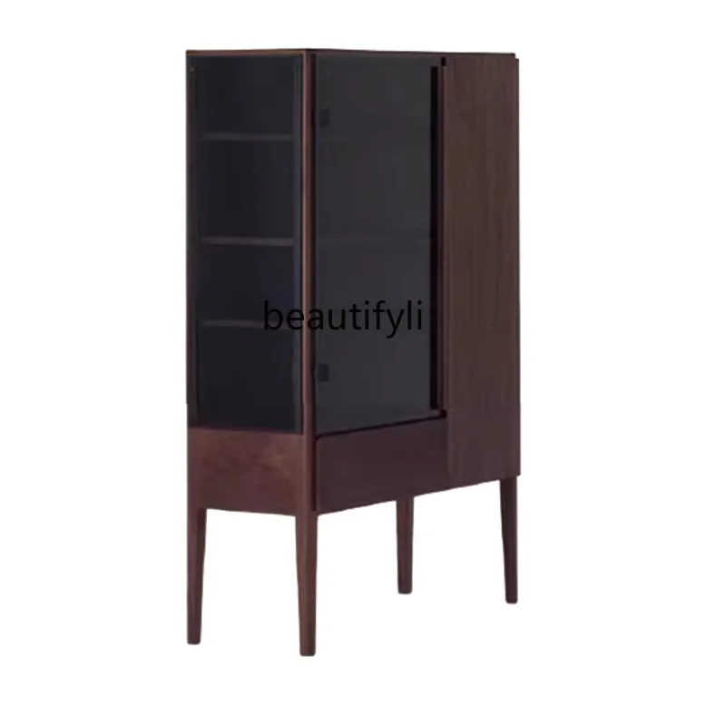 Solid wood dining side cabinet wine cabinet living room storage storage cabinet glass door light with tea rack
Solid wood dining side cabinet wine cabinet living room storage storage cabinet glass door light with tea rack