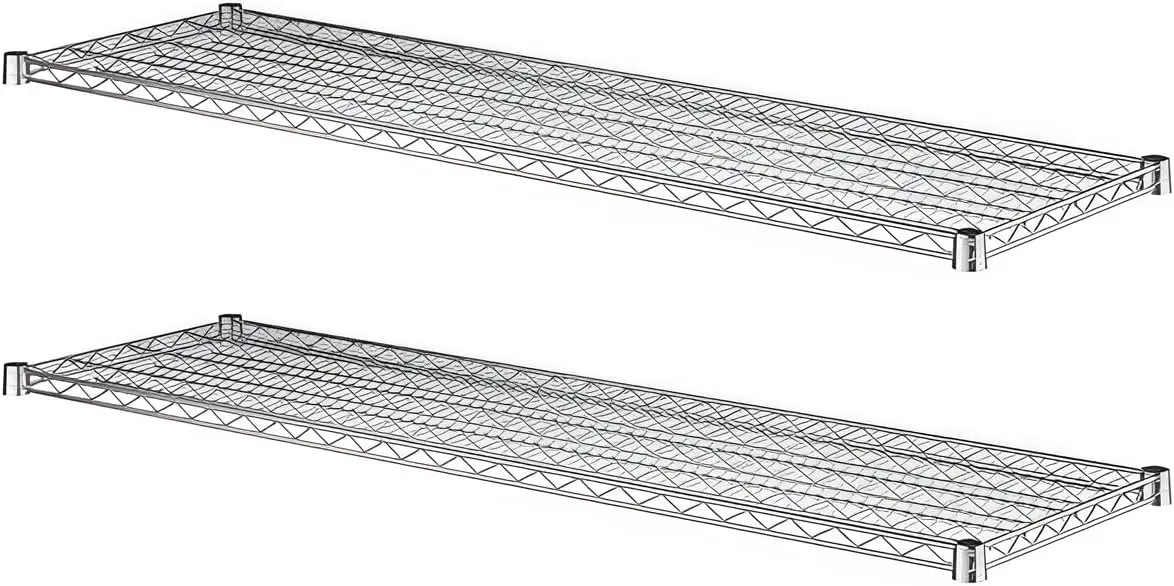 2-Pack 18" x 60" Chrome Additional Wire Shelf for Shelving Units, Replacement Shelves for Wire Rack
2-Pack 18" x 60" Chrome Additional Wire Shelf for Shelving Units, Replacement Shelves for Wire Rack
