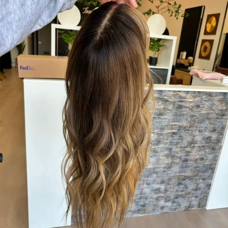 Ombre Caramel Brown Synthetic HD Lace Front Wig High Heat Fiber Mixed Human Hair Wig Realistic Look Natural Wave Wig Party Wigs
Ombre Caramel Brown Synthetic HD Lace Front Wig High Heat Fiber Mixed Human Hair Wig Realistic Look Natural Wave Wig Party Wigs