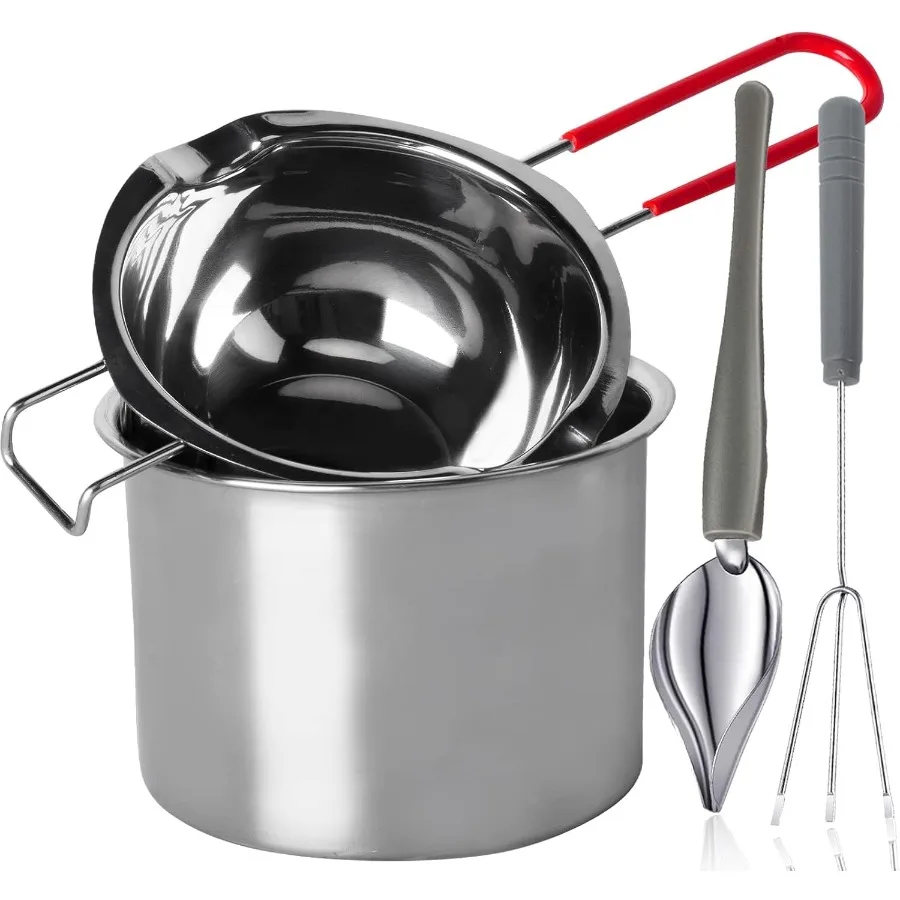 Stainless Steel Double Boiler Melting Pot with Heat Resistant Handle Large Capacity Chocolate Melting Pot for Butter Candy Butt
Stainless Steel Double Boiler Melting Pot with Heat Resistant Handle Large Capacity Chocolate Melting Pot for Butter Candy Butt