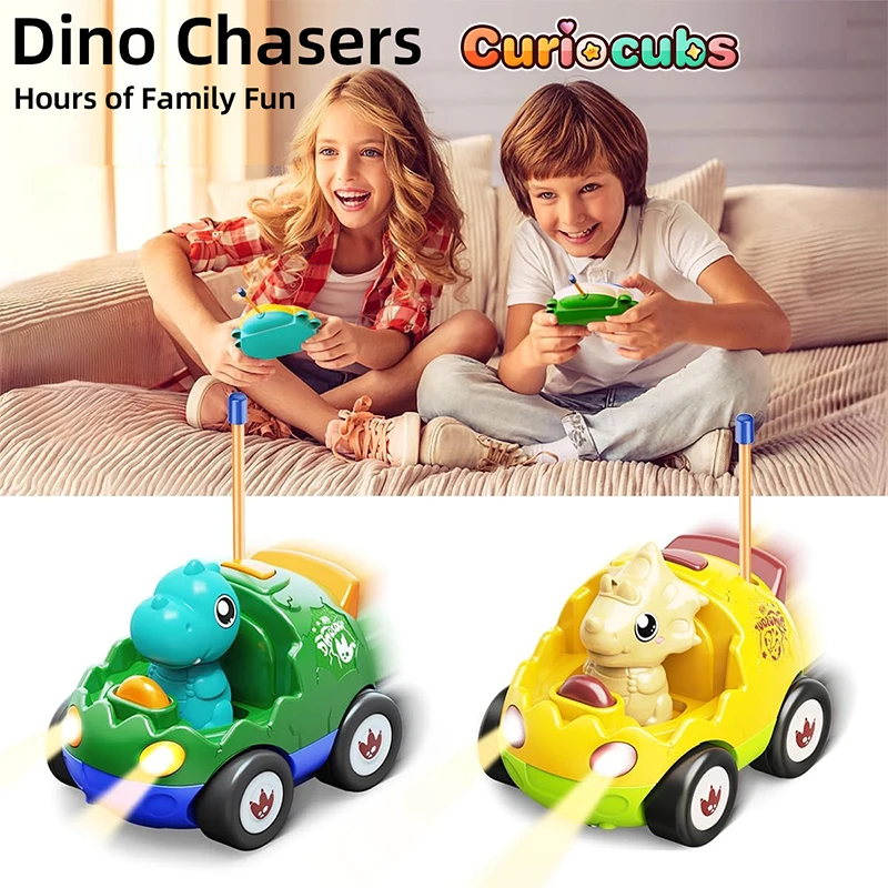 Dinosaur RC Car Two-player Cartoon Remote Control Police Racing Car with Music and Light Competitive Toy Toddler Birthday Gift
Dinosaur RC Car Two-player Cartoon Remote Control Police Racing Car with Music and Light Competitive Toy Toddler Birthday Gift