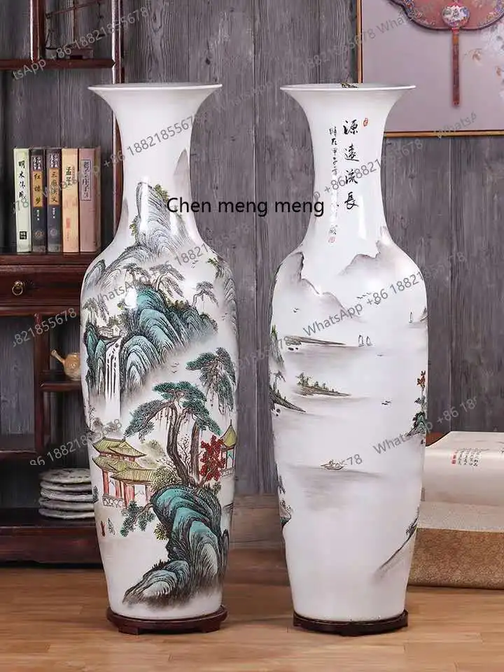 Jingdezhen ceramics floor-to-ceiling 1.4-meter ornaments New Chinese-style home furnishing living room decoration
Jingdezhen ceramics floor-to-ceiling 1.4-meter ornaments New Chinese-style home furnishing living room decoration