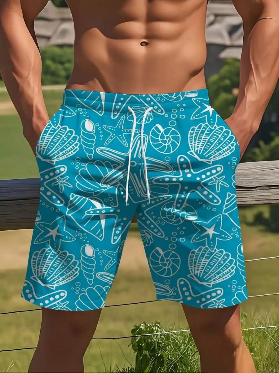 Quick Dry Beach Board Shorts With Ocean Print Turquoise Lightweight Swim Trunks For Surfing Pool
Quick Dry Beach Board Shorts With Ocean Print Turquoise Lightweight Swim Trunks For Surfing Pool