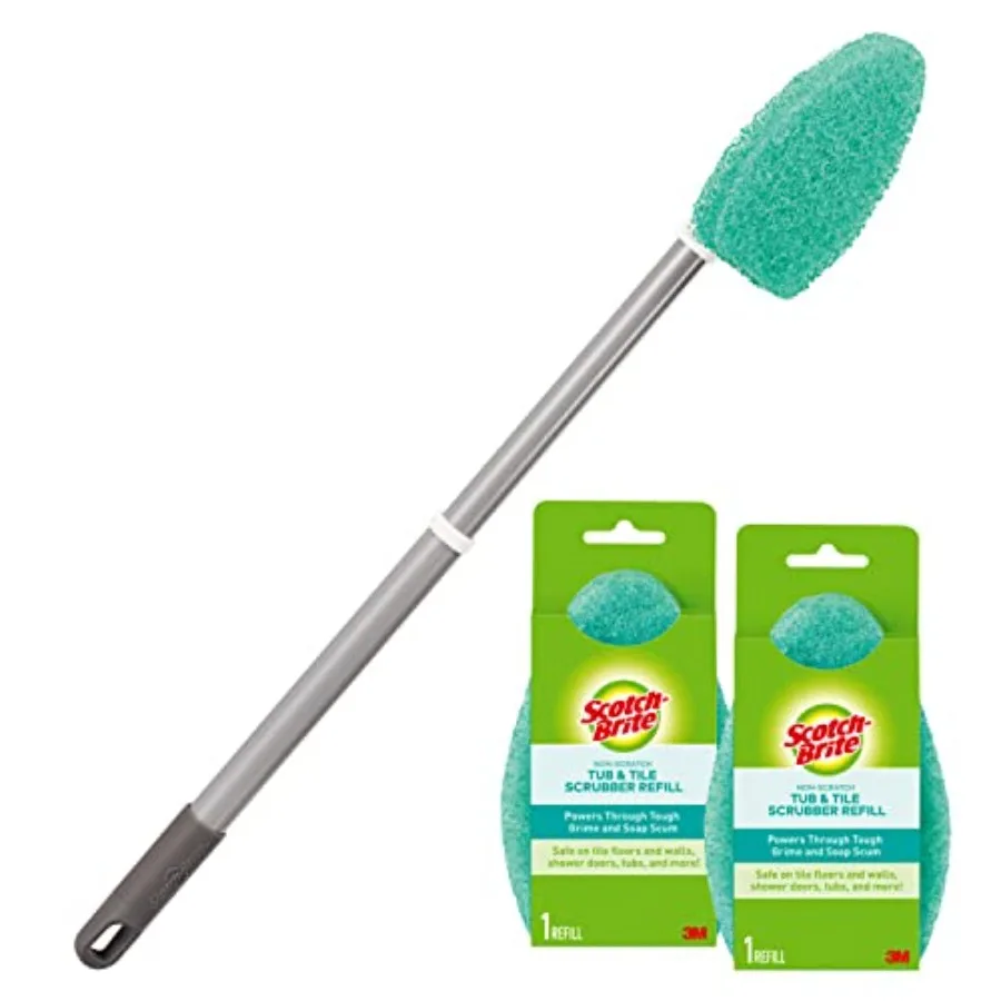 Scotch-Brite Extendable Tub and Tile Scrubber Kit, Includes 1 Handle and 3 Non-Scratch Scrubber Pads
Scotch-Brite Extendable Tub and Tile Scrubber Kit, Includes 1 Handle and 3 Non-Scratch Scrubber Pads