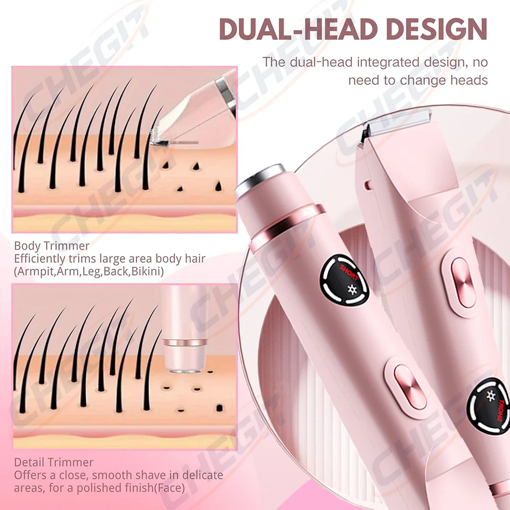 3 in 1 Bikini Trimmer for Women With Led, Electric Razors Dual Head, Wet & Dry Use Pubic Body Hair Trimmer Electric Shavers
3 in 1 Bikini Trimmer for Women With Led, Electric Razors Dual Head, Wet & Dry Use Pubic Body Hair Trimmer Electric Shavers