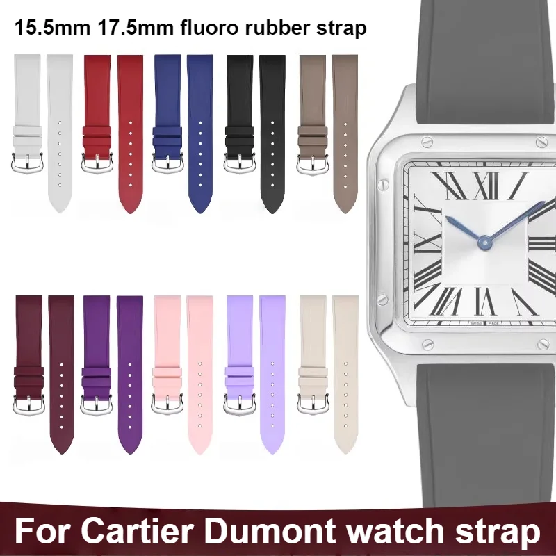 Быстросъемный ремешок для часов из фторкаучука FKM, 15,5 мм, 17,5 мм, для Cartier Santos Dumont WSSA0022 W2SA0038, мягкий фторкаучуковый ремешок для часов, аксессуары
Быстросъемный ремешок для часов из фторкаучука FKM, 15,5 мм, 17,5 мм, для Cartier Santos Dumont WSSA0022 W2SA0038, мягкий фторкаучуковый ремешок для часов, аксессуары
