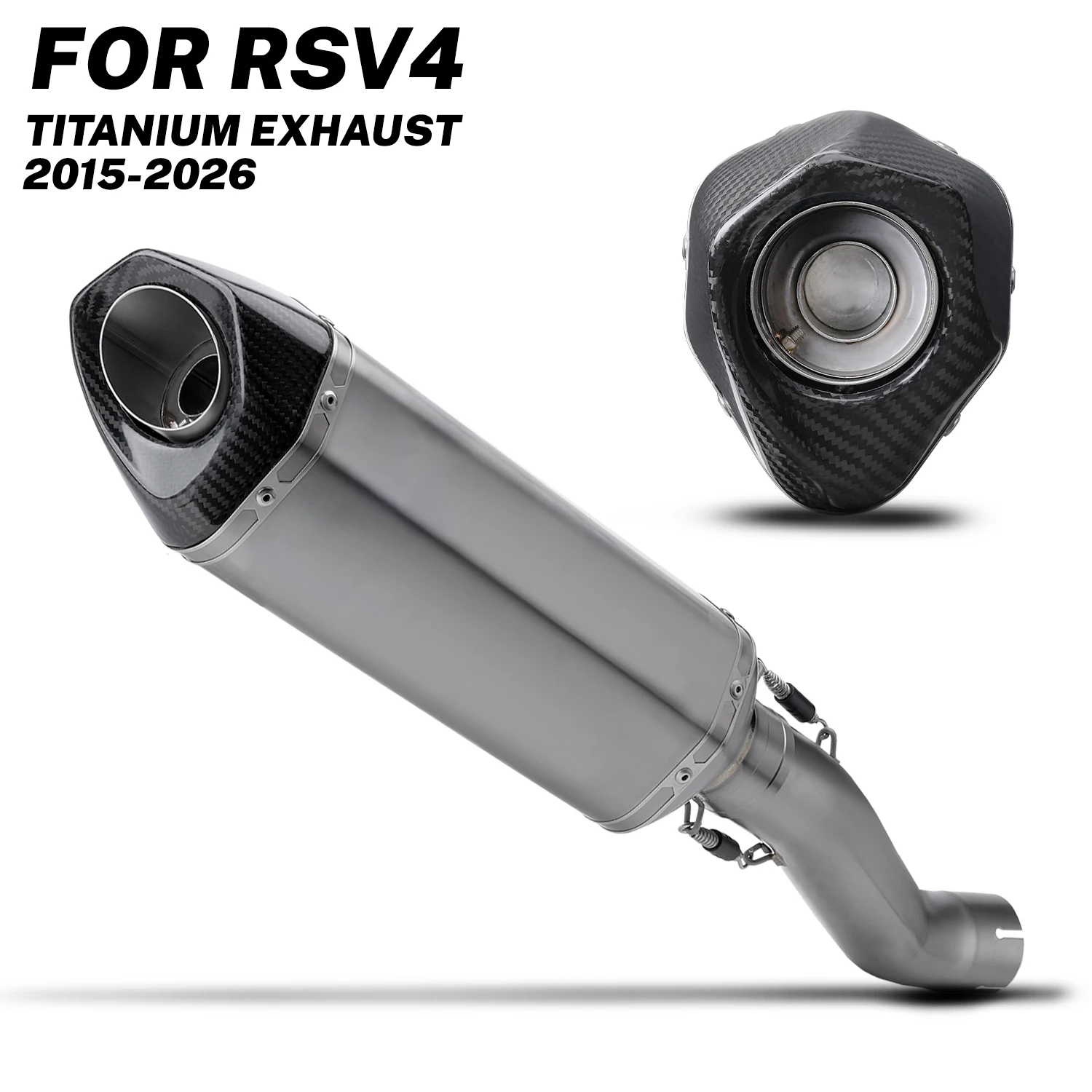 Slip on For RSV4 Motorcycle titanium Exhaust System Muffler Middle Section Pipe with DB killer for RSV4 2015-2024
Slip on For RSV4 Motorcycle titanium Exhaust System Muffler Middle Section Pipe with DB killer for RSV4 2015-2024