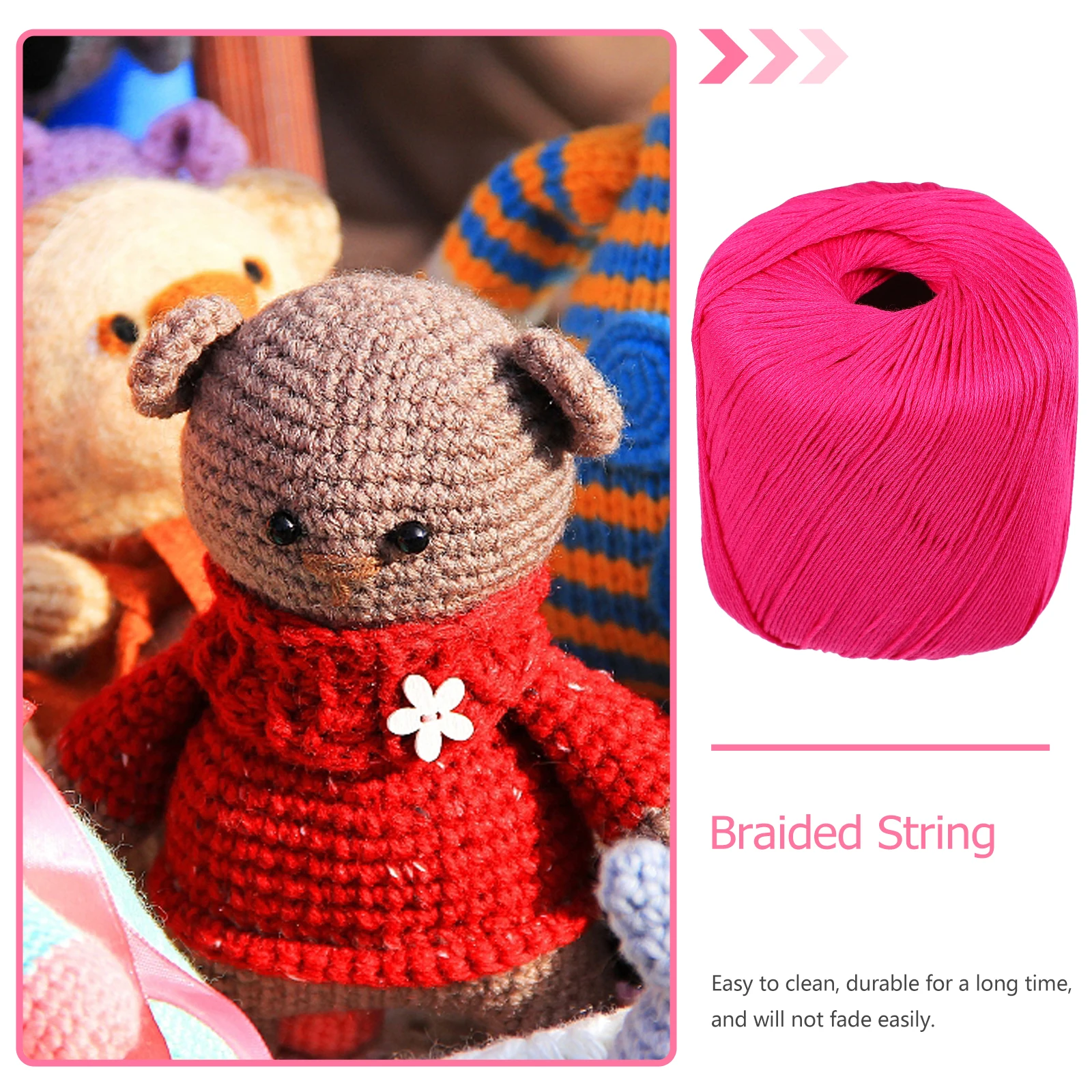Cotton Thread Craft Accessory for Bracelet Making Door Shaft Handmade Knitting Rope
Cotton Thread Craft Accessory for Bracelet Making Door Shaft Handmade Knitting Rope