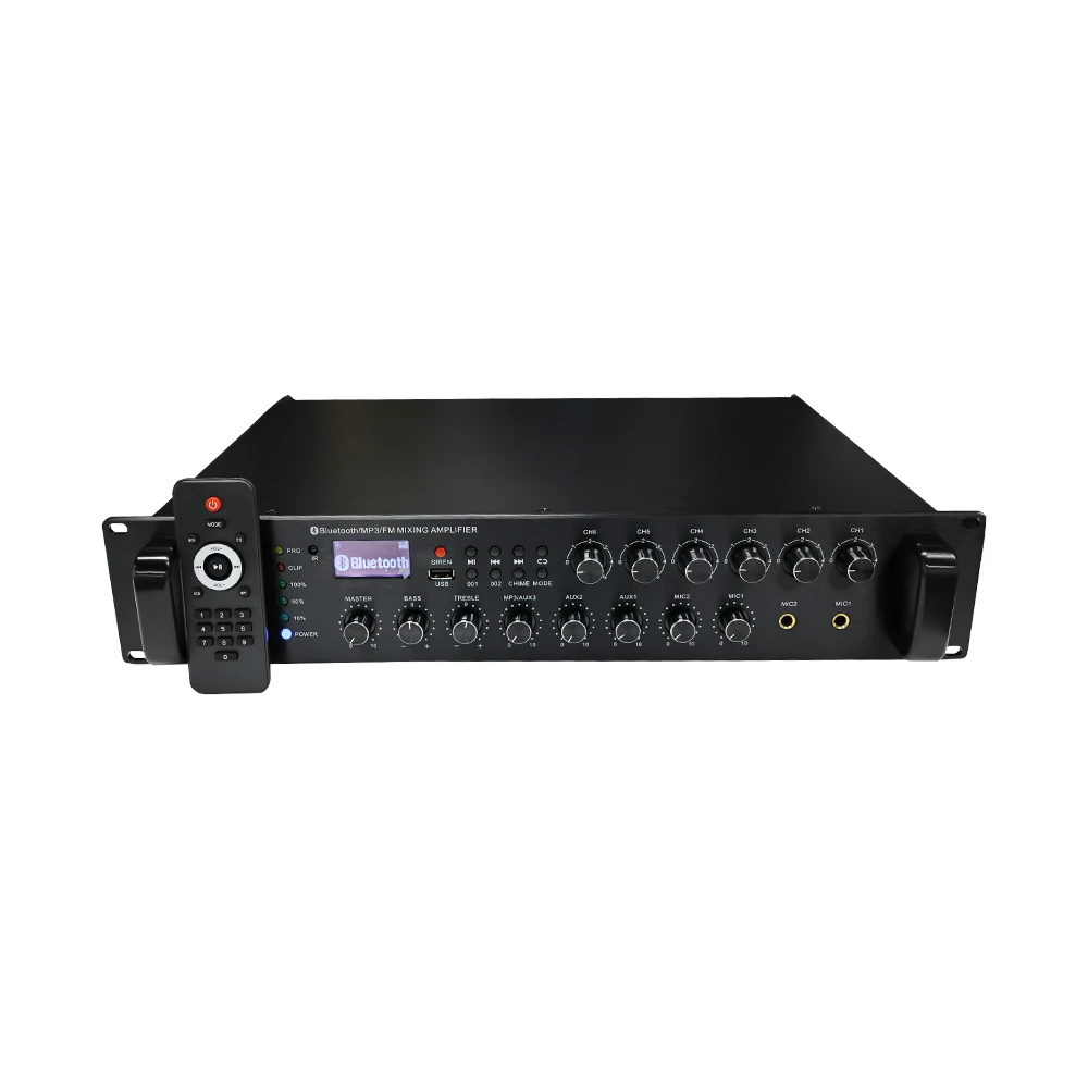 6 Zone Independent Volume Control PA Power Amplifier for 5.0 USB AUX Mic Input 150W-1000W Professional Public
6 Zone Independent Volume Control PA Power Amplifier for 5.0 USB AUX Mic Input 150W-1000W Professional Public