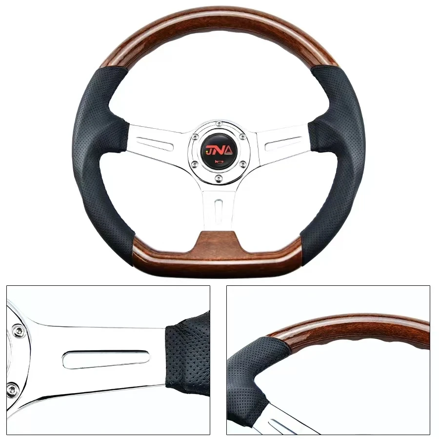New D steering 14inch wood steering wheel classic car vintage sport steering leather JDM car accessories racing steering wheel
New D steering 14inch wood steering wheel classic car vintage sport steering leather JDM car accessories racing steering wheel