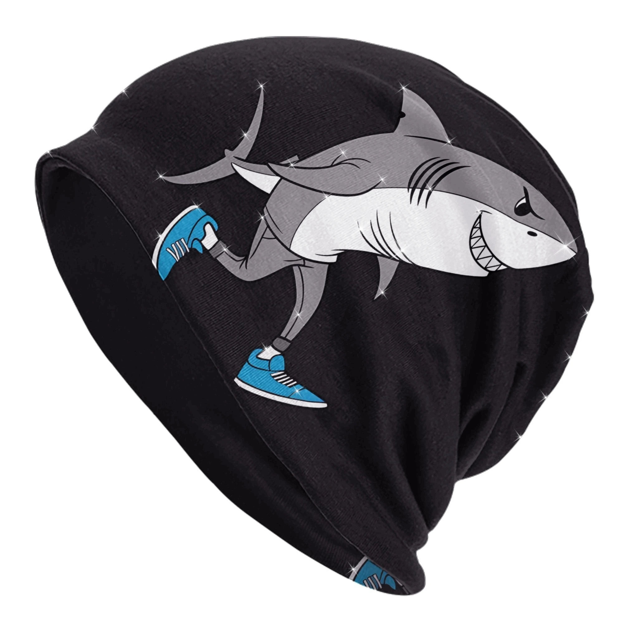 Модная шапка с рисунком акулы, черная полиэстеровая эластичная вязаная шапка унисекс
Модная шапка с рисунком акулы, черная полиэстеровая эластичная вязаная шапка унисекс
