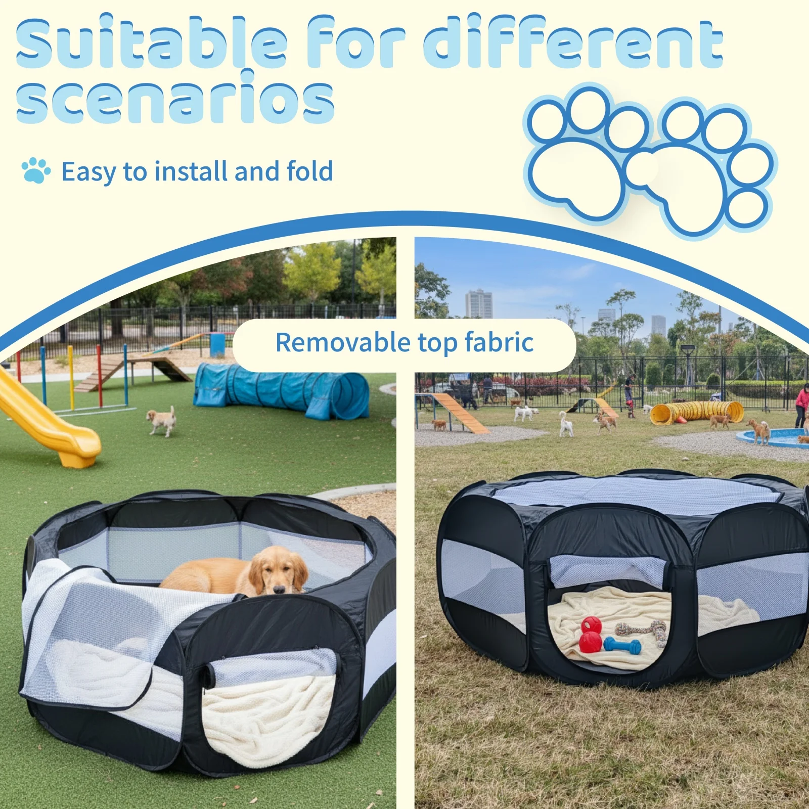 Foldable Portable Small Animal Playpen with Cover Indoor/Outdoor Enclosure for Chicks Puppies Kittens & Other Small Pets
Foldable Portable Small Animal Playpen with Cover Indoor/Outdoor Enclosure for Chicks Puppies Kittens & Other Small Pets