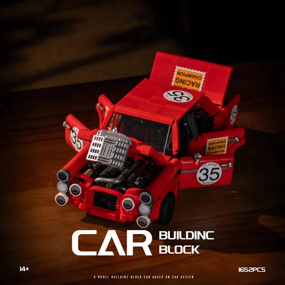 MOC Technical City Speed Racing Red Pig Retro Sports Car Building Block Classic Racer Vehicle Bricks Set for Kid Garage Toy Gift
MOC Technical City Speed Racing Red Pig Retro Sports Car Building Block Classic Racer Vehicle Bricks Set for Kid Garage Toy Gift