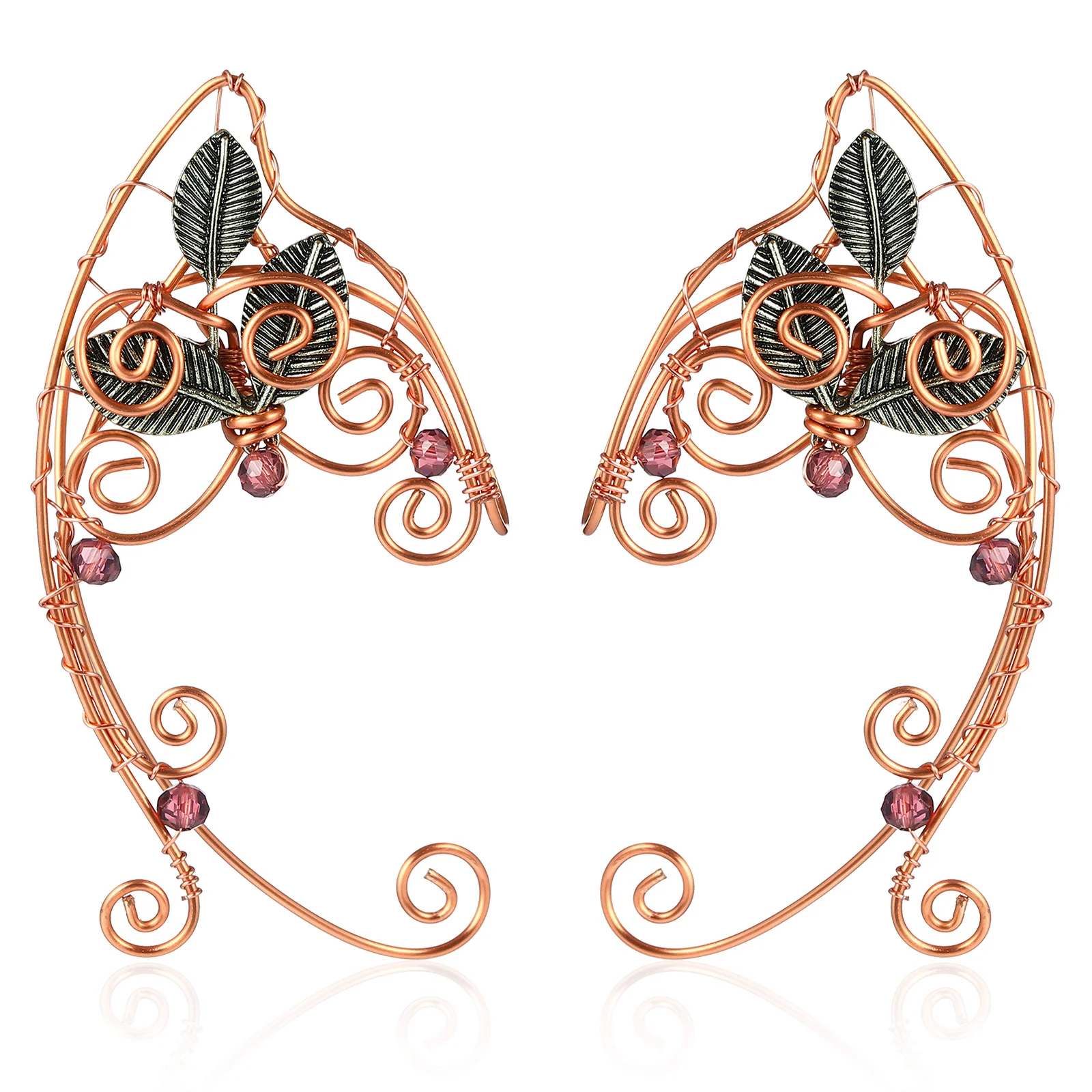 2PCS Ear Clips Vintage Non Piercing Alloy Fairy Earrings Elven Wrap Curvaceous Retro Beads Leaves Masquerade Cosplay
2PCS Ear Clips Vintage Non Piercing Alloy Fairy Earrings Elven Wrap Curvaceous Retro Beads Leaves Masquerade Cosplay