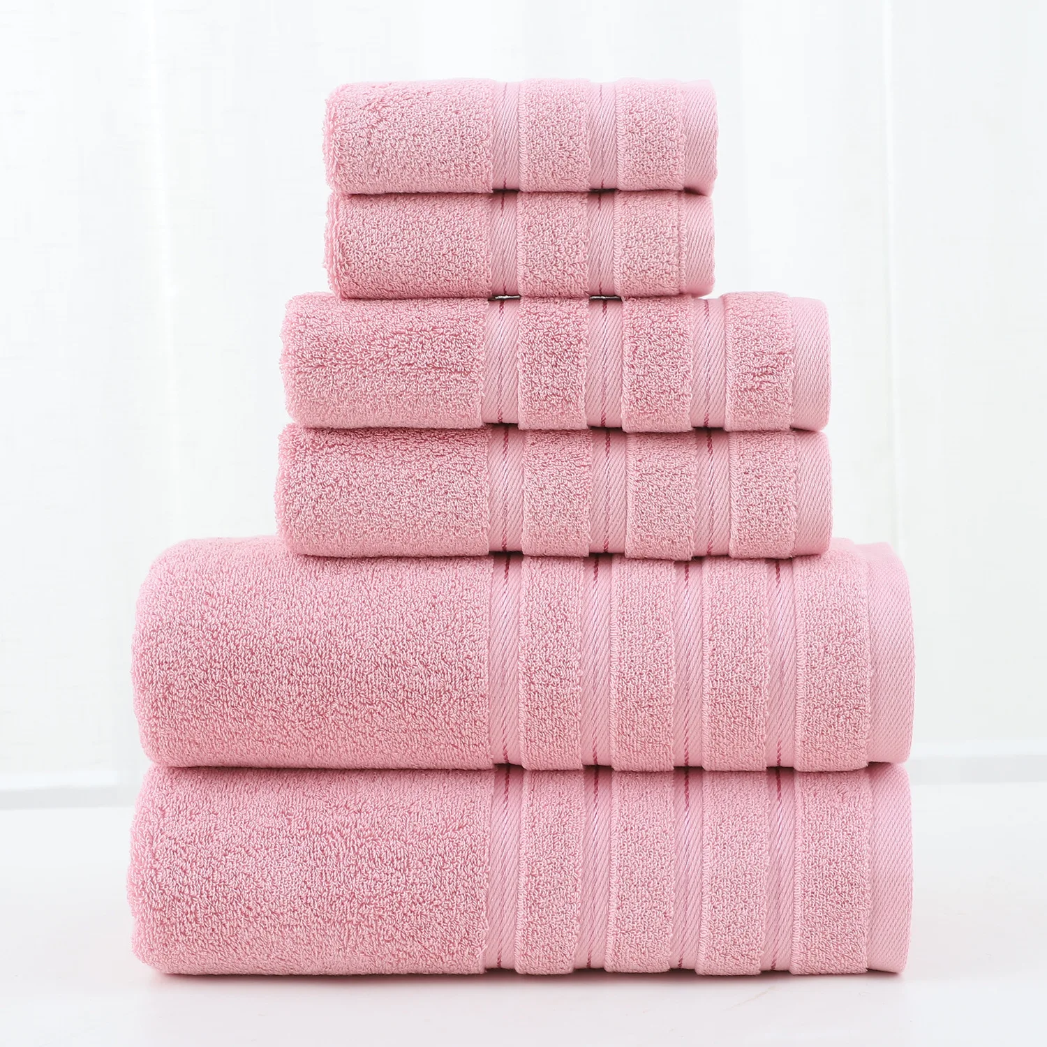6pcs Pink Towels Set Absorbent Quick-drying Bathroom Hotel Home Shower Towel Bath Face Hand Towels Terry- Knit Egyptian Cotton
6pcs Pink Towels Set Absorbent Quick-drying Bathroom Hotel Home Shower Towel Bath Face Hand Towels Terry- Knit Egyptian Cotton