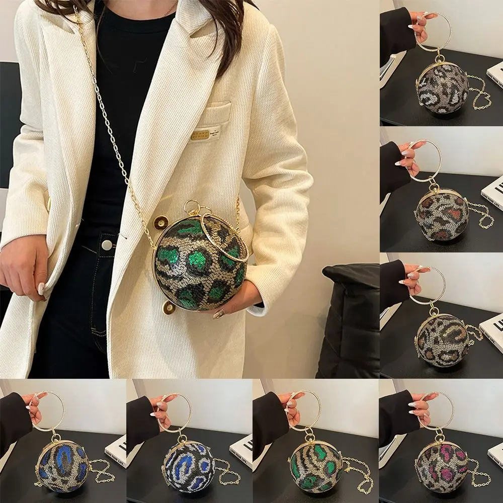 Luxury Leopard Print Handbag Spherical Design Fashion Evening Bag Sequin Chain Shoulder Bag Wedding Party
Luxury Leopard Print Handbag Spherical Design Fashion Evening Bag Sequin Chain Shoulder Bag Wedding Party