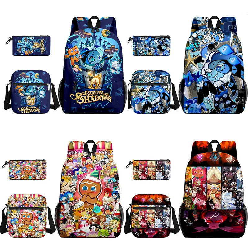 3pcs Cookie Run: Kingdom Shadow Milk Cookie Backpack Cartoon Schoolbag Students Penbag Shoulder Bag Shadow Milk Lunch Bags Gift
3pcs Cookie Run: Kingdom Shadow Milk Cookie Backpack Cartoon Schoolbag Students Penbag Shoulder Bag Shadow Milk Lunch Bags Gift