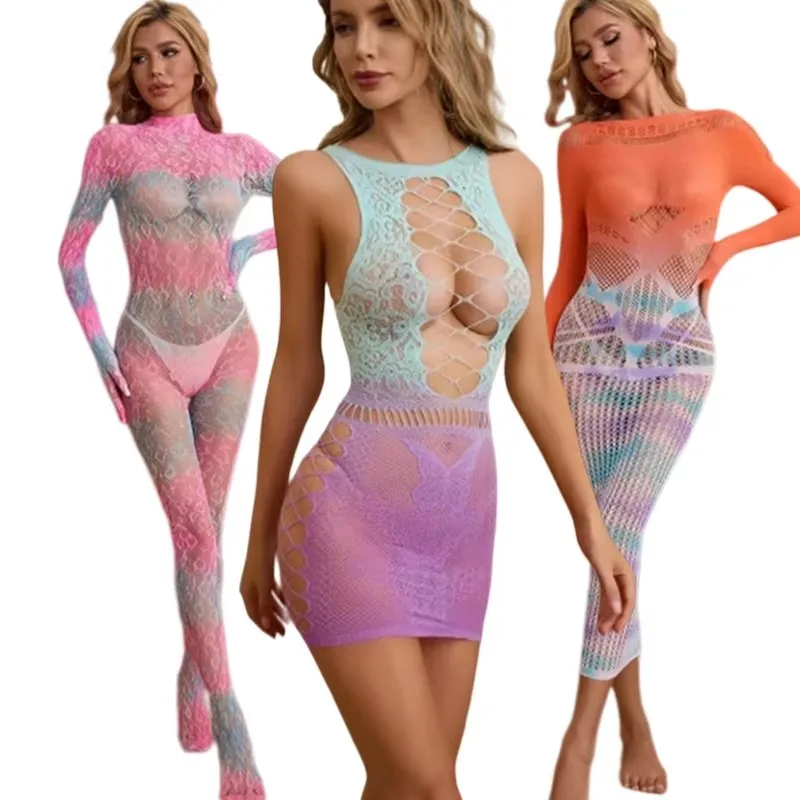 Gradient Color Large Mesh Sexy Lingerie For Women Erotic Underwear Jumpsuit Bodystocking Sexy Open Crotch Bodysuit Baby Dolls
Gradient Color Large Mesh Sexy Lingerie For Women Erotic Underwear Jumpsuit Bodystocking Sexy Open Crotch Bodysuit Baby Dolls