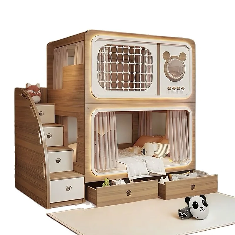 Log color bed, bunk bed, mother and child bed
Log color bed, bunk bed, mother and child bed