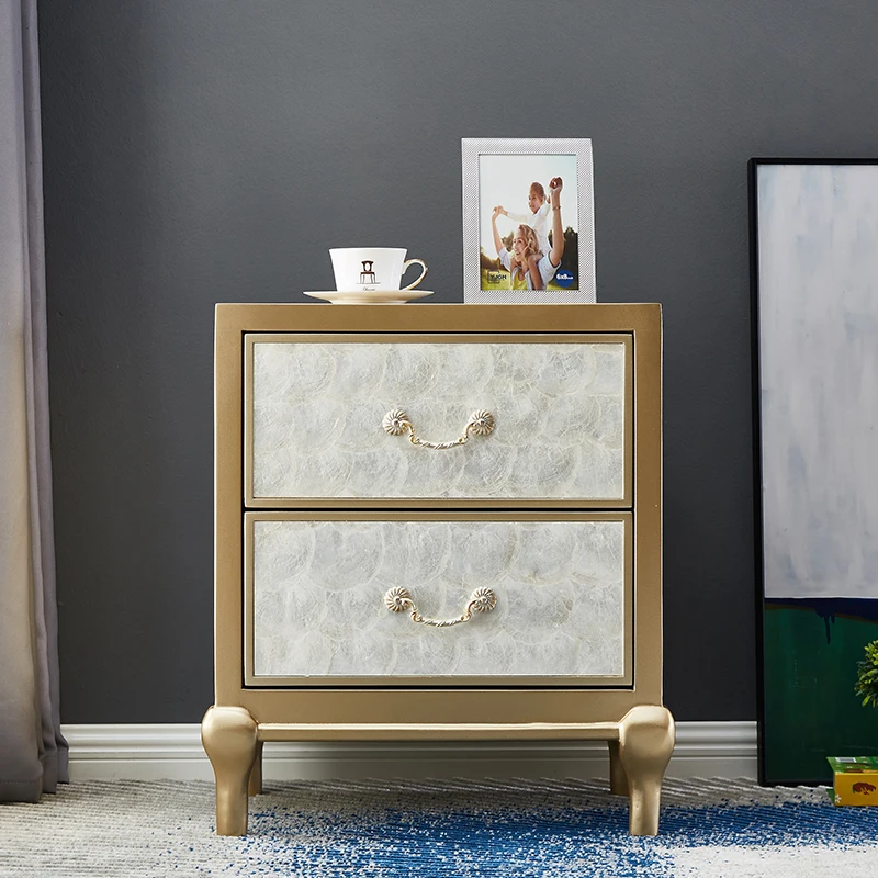 Natural shell bedside table modern simple home light luxury bedroom design bedside table
Natural shell bedside table modern simple home light luxury bedroom design bedside table